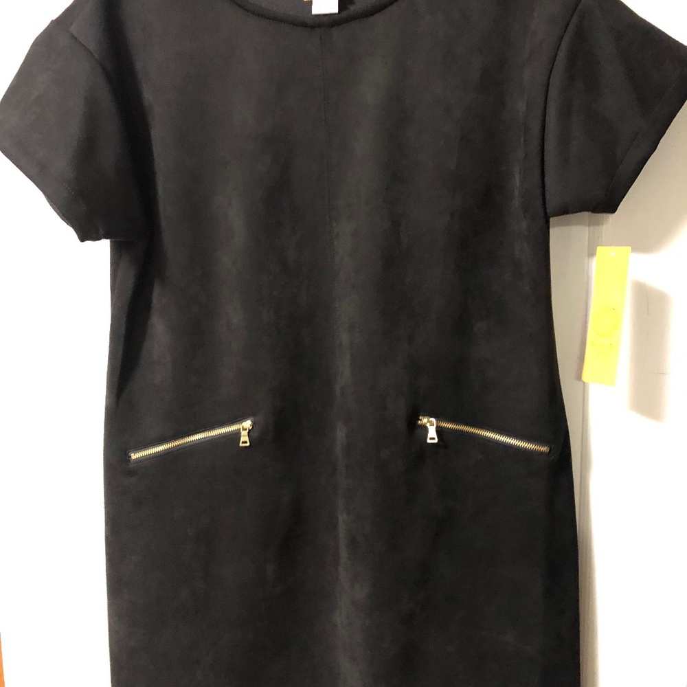 Ruby Rd. NEW Women’s Black Straight  Dress  Gold Zip Pockets Size PL